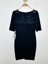 Load image into Gallery viewer, Sheer Striped Half Sleeve Fitted Dress (NWT, orig. $158)
