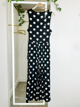 Load image into Gallery viewer, Polka Dot Surplice Top Wide Leg Sleeveless Jumpsuit
