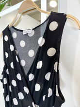 Load image into Gallery viewer, Polka Dot Surplice Top Wide Leg Sleeveless Jumpsuit
