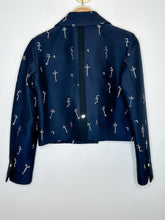 Load image into Gallery viewer, Embroidered Face Cropped Moto Jacket (orig. $695)
