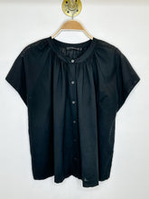 Load image into Gallery viewer, Cotton Linen Willow Cap Sleeve Button Up Blouse (orig. $195)
