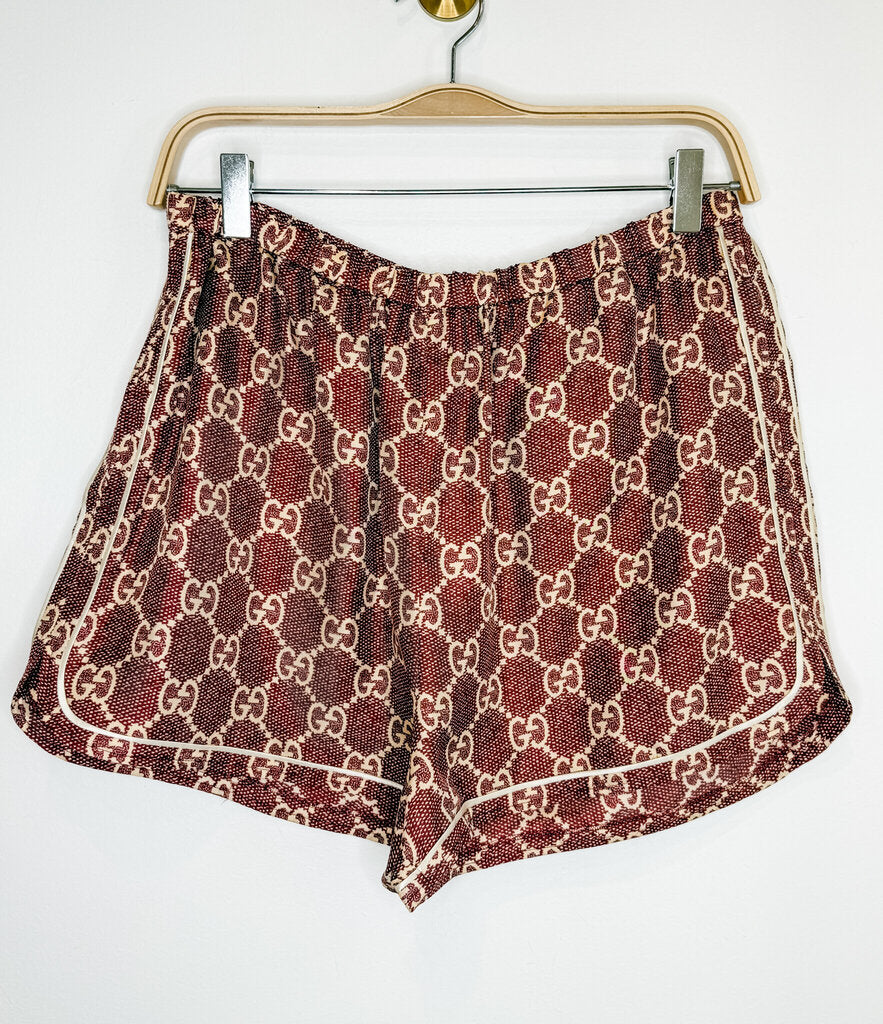 Silk GG Supreme Print Shorts (orig. $1400)