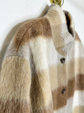 Load image into Gallery viewer, Vintage Mohair Plaid Car Coat
