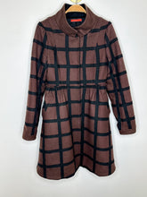 Load image into Gallery viewer, Wool Blend Windowpane Plaid Dress Coat
