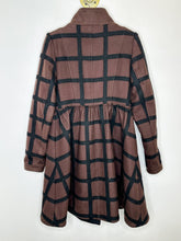 Load image into Gallery viewer, Wool Blend Windowpane Plaid Dress Coat
