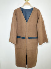 Load image into Gallery viewer, Wool Reversible Collarless Coat (orig. ~$338)
