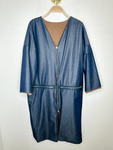 Load image into Gallery viewer, Wool Reversible Collarless Coat (orig. ~$338)
