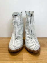 Load image into Gallery viewer, Perforated Leather Western Booties with Back Zippers
