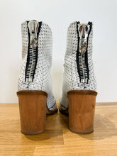 Load image into Gallery viewer, Perforated Leather Western Booties with Back Zippers
