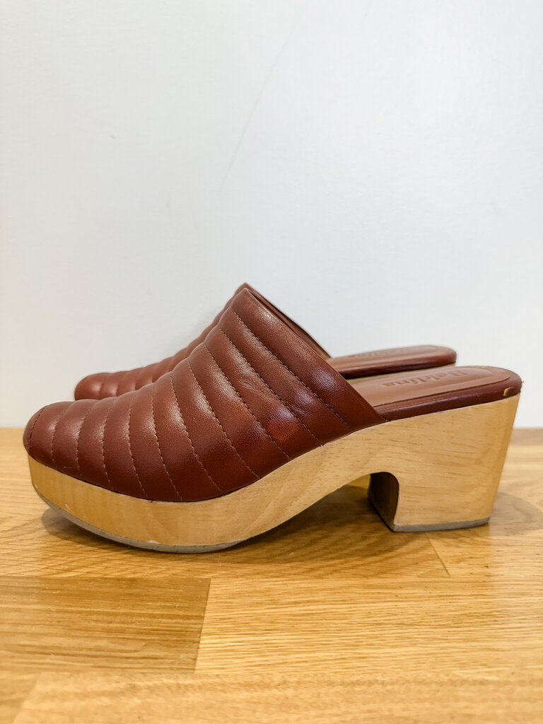 Quilted Leather Clogs