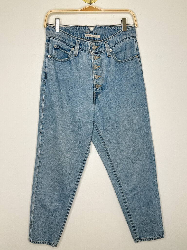 80s Mom Jean with Exposed Button Fly