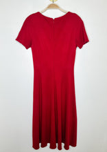 Load image into Gallery viewer, Wool Short Sleeve V-Neck Midi Dress
