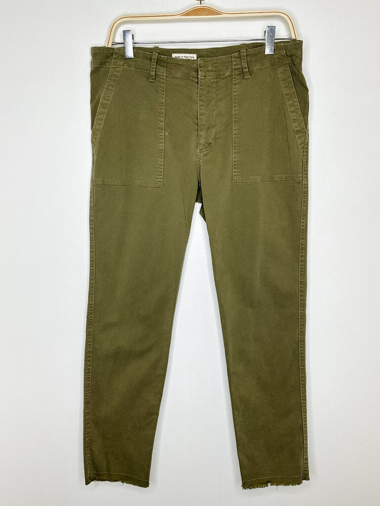 Mid Rise Canvas Pants