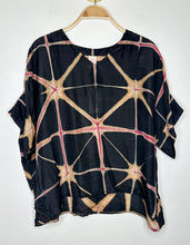 Load image into Gallery viewer, Silk Boxy Tie-Dyed Short Sleeve Blouse
