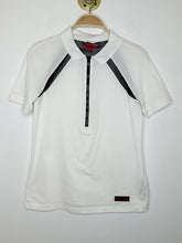 Load image into Gallery viewer, Half Zip Short Sleeve Polo Shirt with Mesh Details
