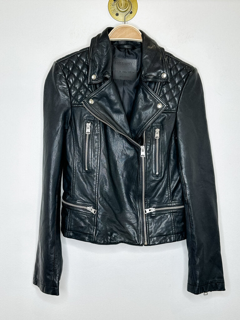 Leather Moto Jacket (orig. ~$500)