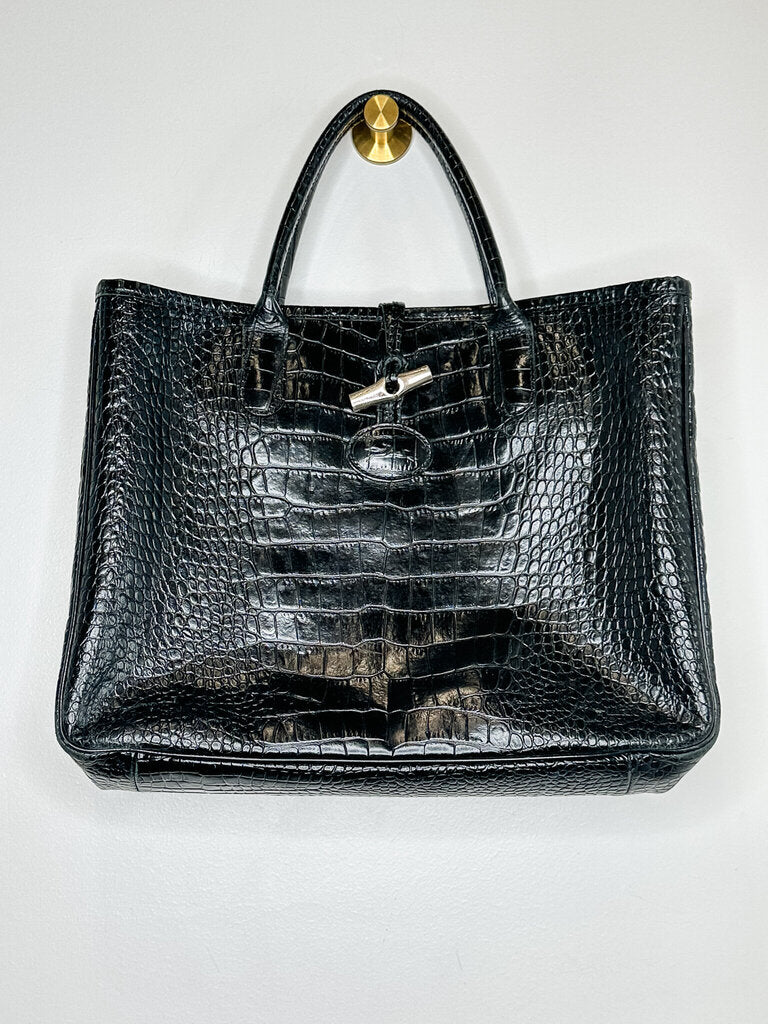 Embossed Leather Tote