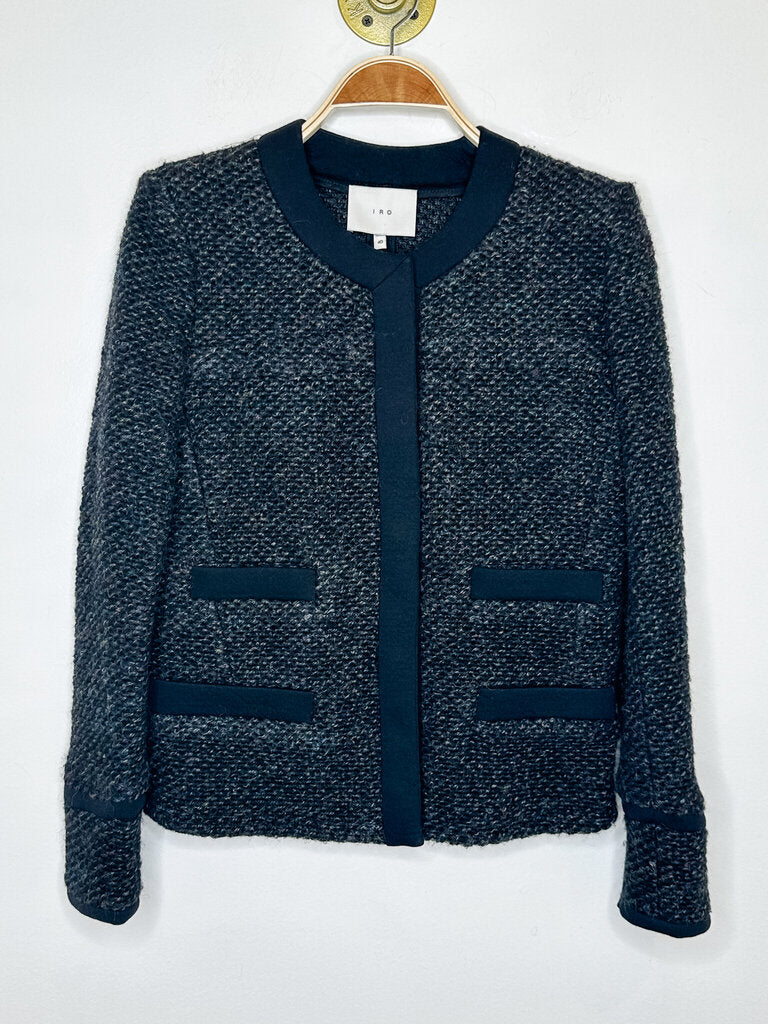 Tweed Collarless Jacket