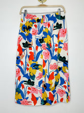 Load image into Gallery viewer, Fully Lined Linen Floral Straight Midi Skirt
