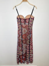 Load image into Gallery viewer, Cross Stitched Structured Top Strappy Midi Dress
