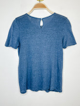 Load image into Gallery viewer, Linen Tee with Lace Collar
