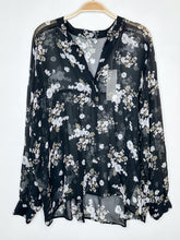 Load image into Gallery viewer, Silk Sheer Floral Long Sleeve Blouse (NWT, orig. $345)
