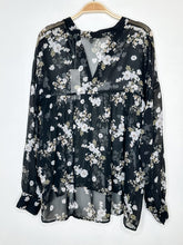 Load image into Gallery viewer, Silk Sheer Floral Long Sleeve Blouse (NWT, orig. $345)
