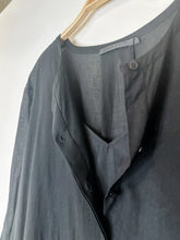 Load image into Gallery viewer, Cotton James Long Sleeve Tiered Half Button Midi Dress with Slip (orig. $345)
