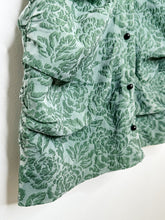 Load image into Gallery viewer, Jacquard Organza Floral Mini Dress with Oversized Collar
