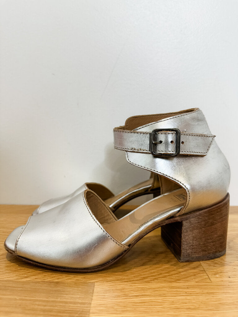 Metallic Leather Sandals (orig. ~$380)