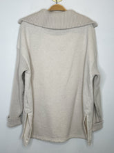 Load image into Gallery viewer, Pullover Sweatshirt with Knit Collar + Sleeves
