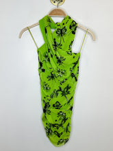 Load image into Gallery viewer, Tulle Mesh Floral Print Cross-Front Halter Top (orig. $335)
