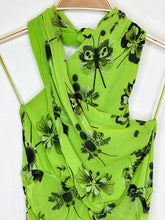 Load image into Gallery viewer, Tulle Mesh Floral Print Cross-Front Halter Top (orig. $335)
