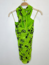 Load image into Gallery viewer, Tulle Mesh Floral Print Cross-Front Halter Top (orig. $335)
