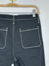 Load image into Gallery viewer, Le Bardot Crop Flare with Contrast Stitching
