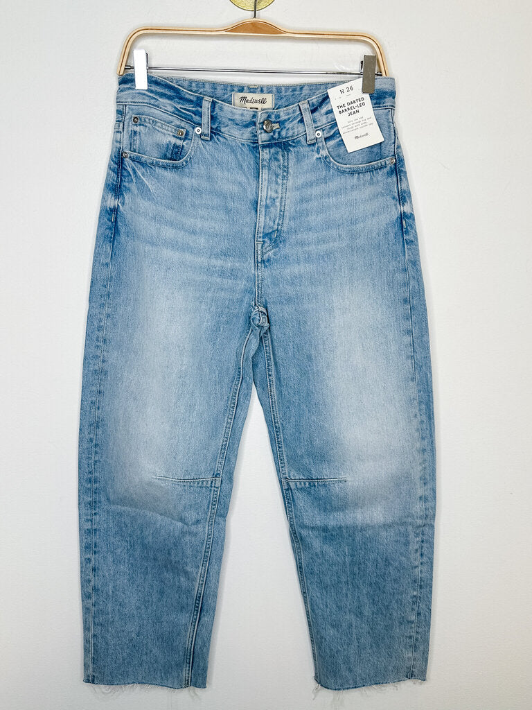 The Darted Barrel Leg Jean (NWT)