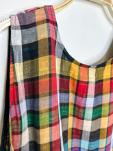 Load image into Gallery viewer, Cotton Plaid Sleeveless Short Dress
