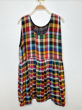 Load image into Gallery viewer, Cotton Plaid Sleeveless Short Dress
