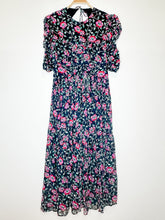 Load image into Gallery viewer, Floral Cotton Tiered Maxi Dress with Open-Tied Back

