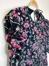 Load image into Gallery viewer, Floral Cotton Tiered Maxi Dress with Open-Tied Back
