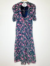 Load image into Gallery viewer, Floral Cotton Tiered Maxi Dress with Open-Tied Back
