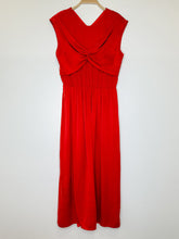 Load image into Gallery viewer, Silk Cap Sleeve Gown with Smocked Waist + Twist Front
