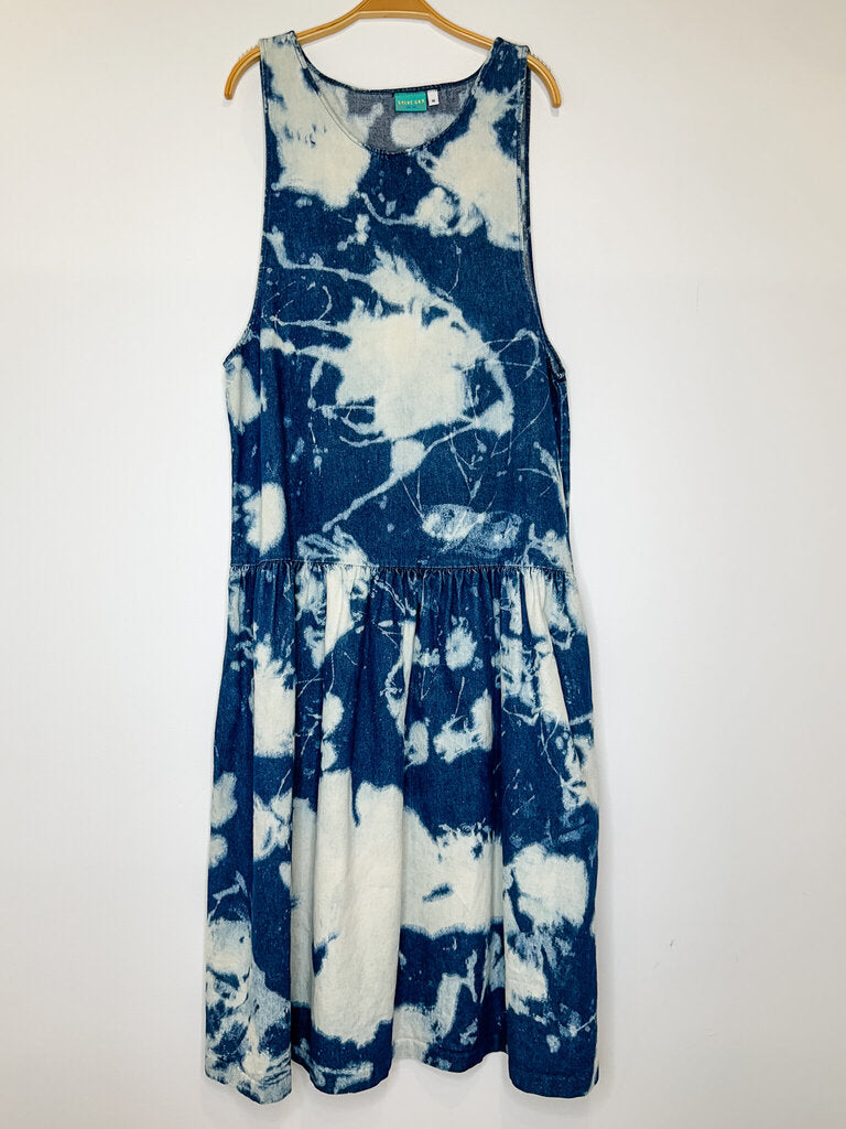 Drop Waist Bleached Denim Jumper (NWT, orig. $198)