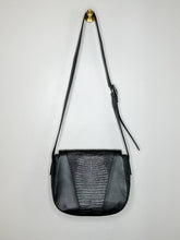 Load image into Gallery viewer, Modern V Leather Crossbody Bag with Lizard Embossing (orig. ~$325)
