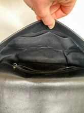 Load image into Gallery viewer, Modern V Leather Crossbody Bag with Lizard Embossing (orig. ~$325)
