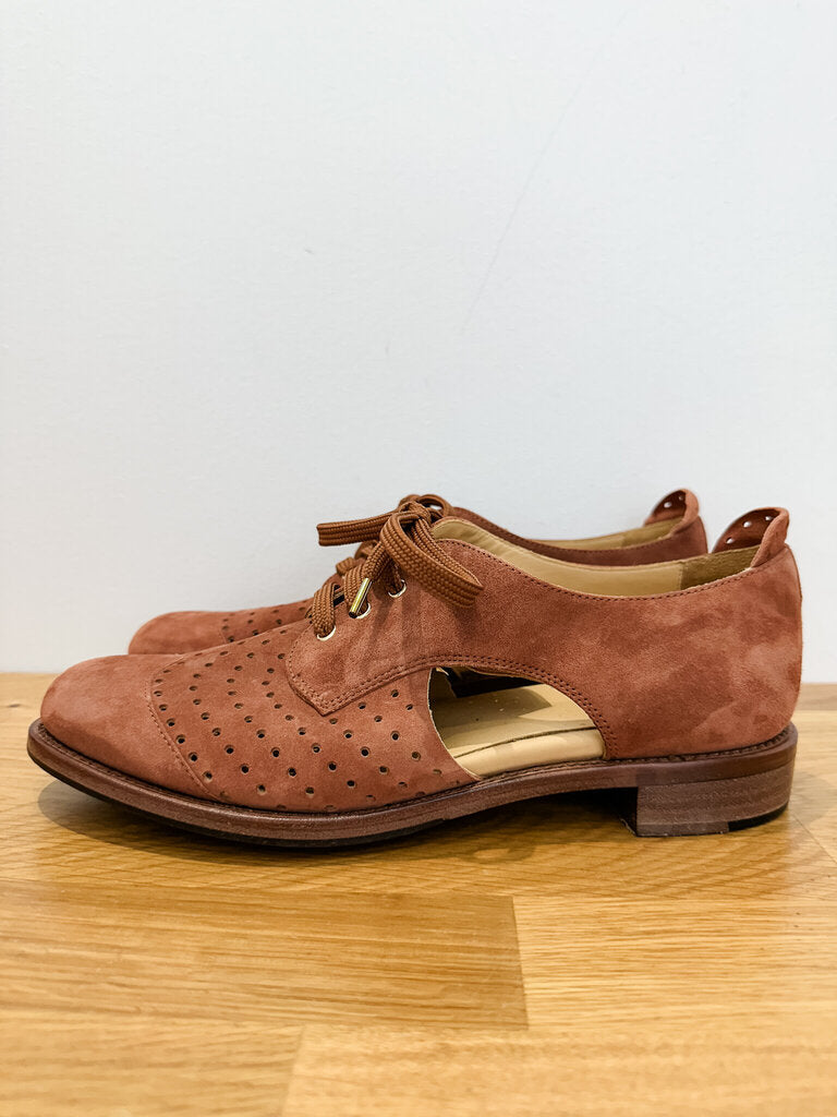 Suede Mr. Muffin Cut Out Oxfords (orig. $495)