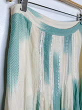 Load image into Gallery viewer, Paint Stroke Print Maxi Skirt with Embroidery and Metallic Trim
