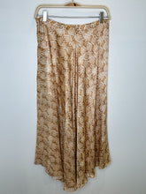 Load image into Gallery viewer, Silk Snake Print Midi Skirt with Mesh Panel
