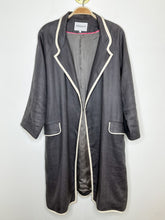 Load image into Gallery viewer, Linen Long Jacket with Contrast Trim

