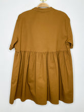 Load image into Gallery viewer, Cotton Lace Up Bodice Short Sleeve Mini Dress
